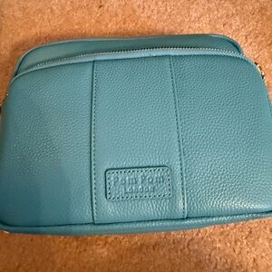 Stylish Teal Crossbody Bag by Pom Pom London